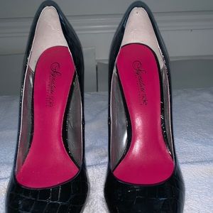Patterned heels from Signature line put you on top